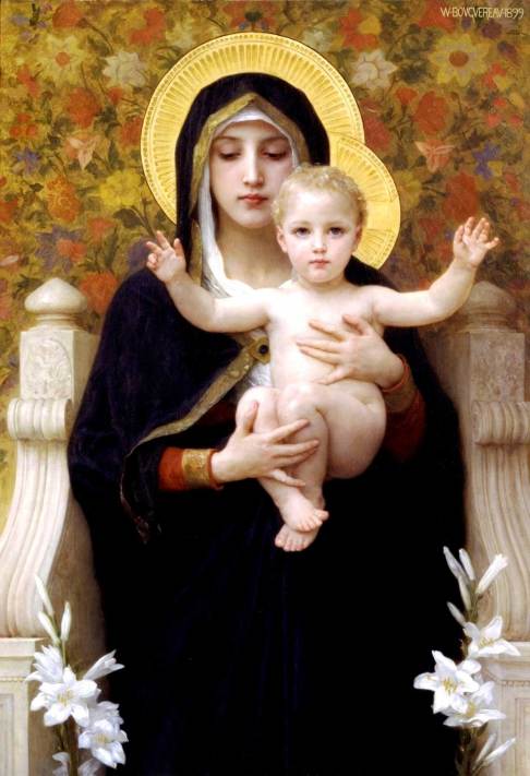 La Vierge au Lys, tableau de William Bouguereau - 1899.