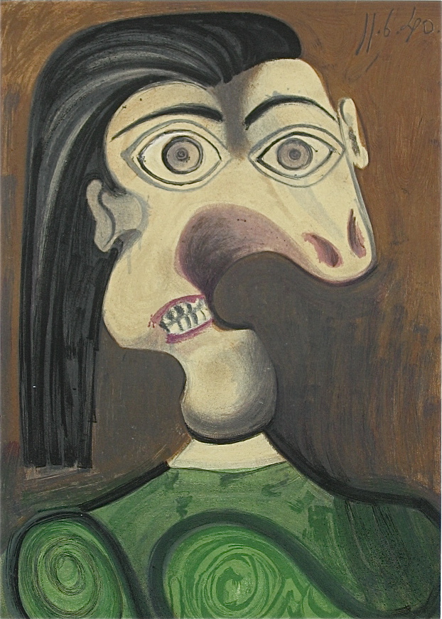 Pablo Picasso "La Guerre" - Also called "Buste de figure féminine" (Source: click on illustration).