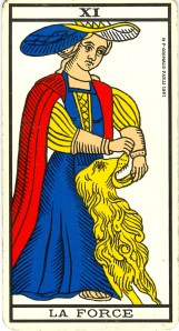 «La Force», l'arcane XI (11) du Tarot de Marseille.