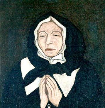 Le vrai portrait de Marguerite Bourgeoys - un tableau peint rapidement en 1700, en Nouvelle-France, par Pierre le Ber, au chevet de Marguerite qui vient de décéder. Le tableau a été redécouvert à la faveur d'une restauration en 1963-1964, étouffé sous des fausses couches de portraits dits de Marguerite Bourgeoys. C'est 